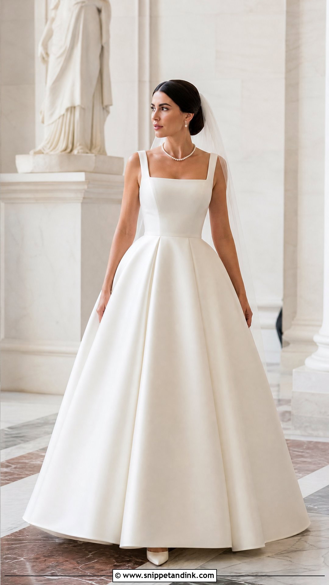 Square Neck Wedding Ballgown - Snippet and Ink - 20 Wedding Ballgown Ideas