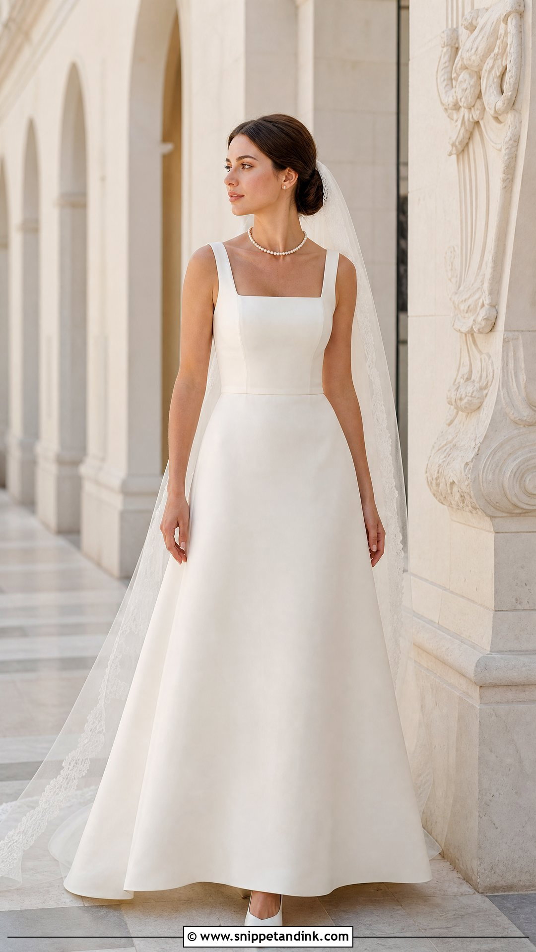 Square Neck Wedding Dress - Snippet and Ink - 25 Dreamy Romantic Elegant Wedding Dress Ideas