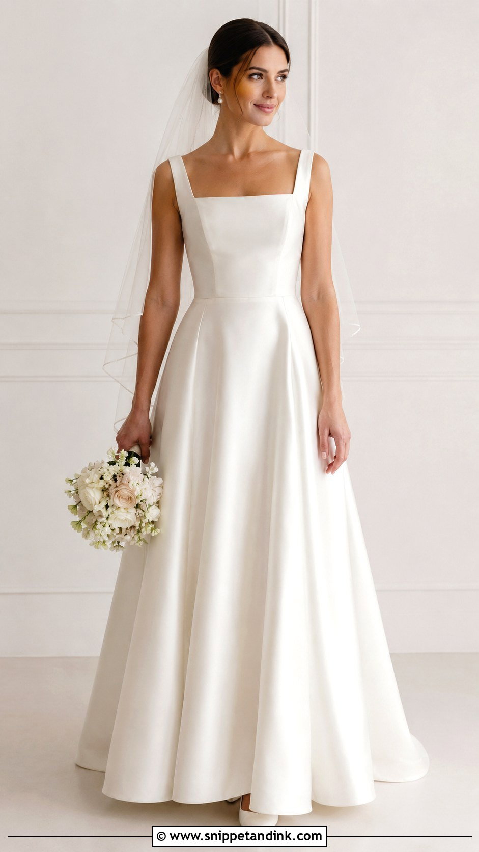 Square Neck Wedding Dress - Snippet and Ink - 25 Modern Vintage Wedding Dress Ideas