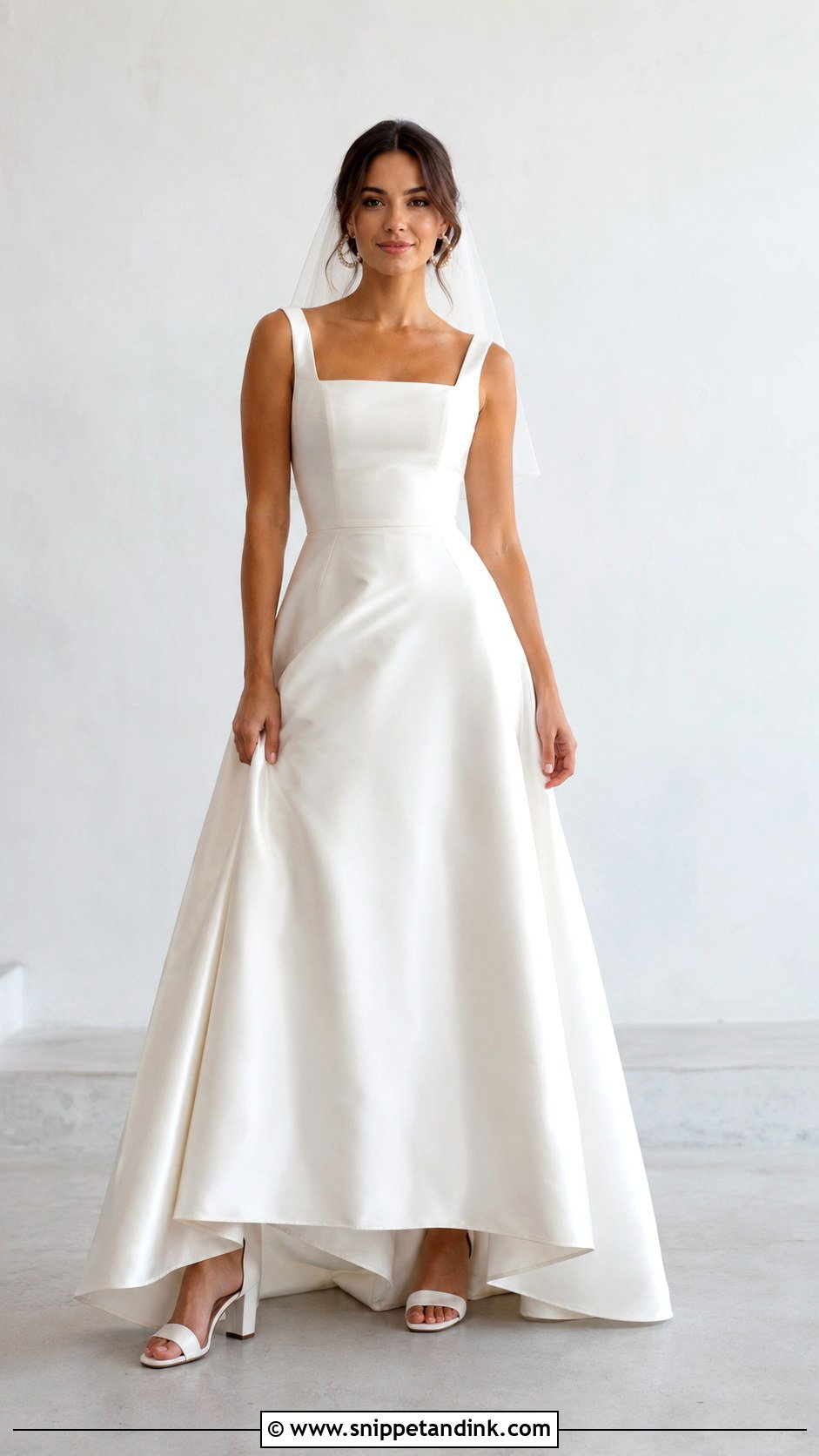 Square Neck Wedding Dress - Snippet and Ink - 25 Modern Wedding Dress Ideas