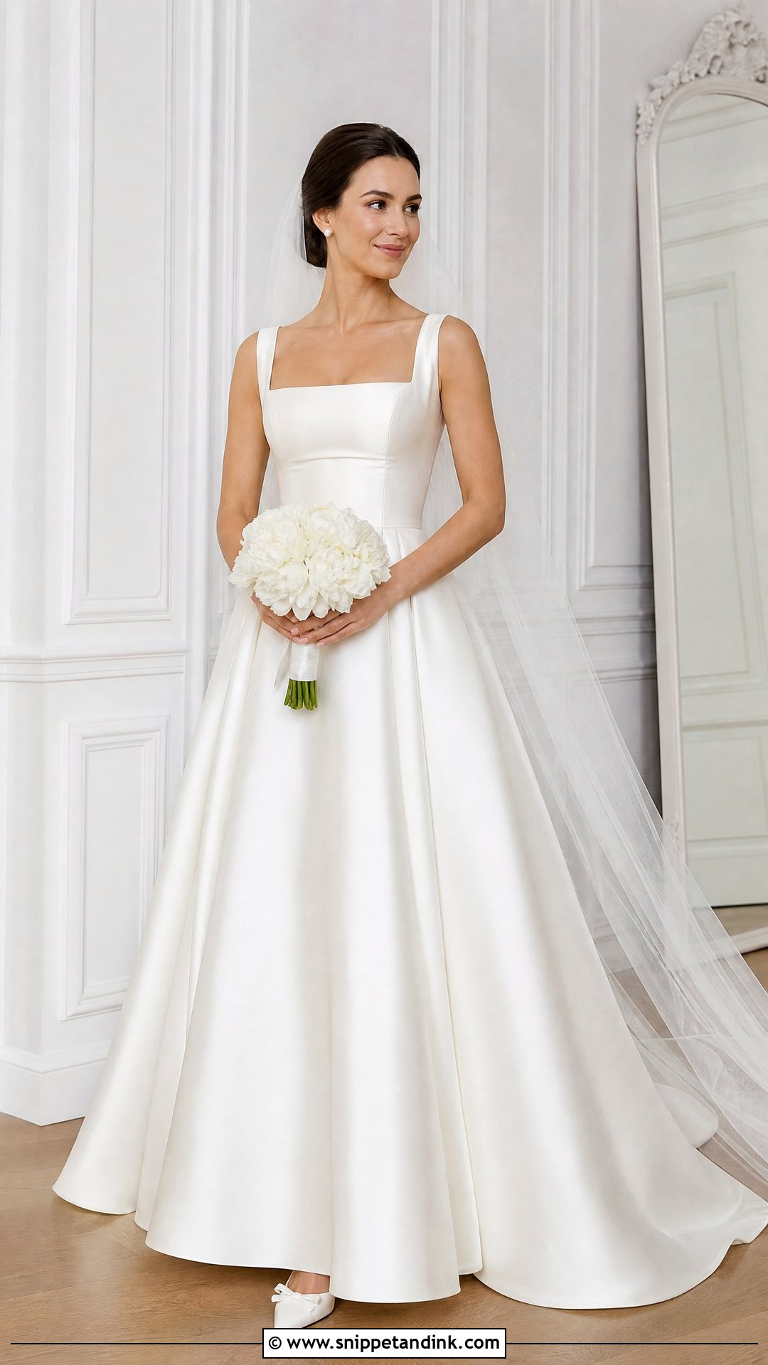 Square Neck Wedding Dress - Snippet and Ink - 25 Regal Wedding Dress Ideas