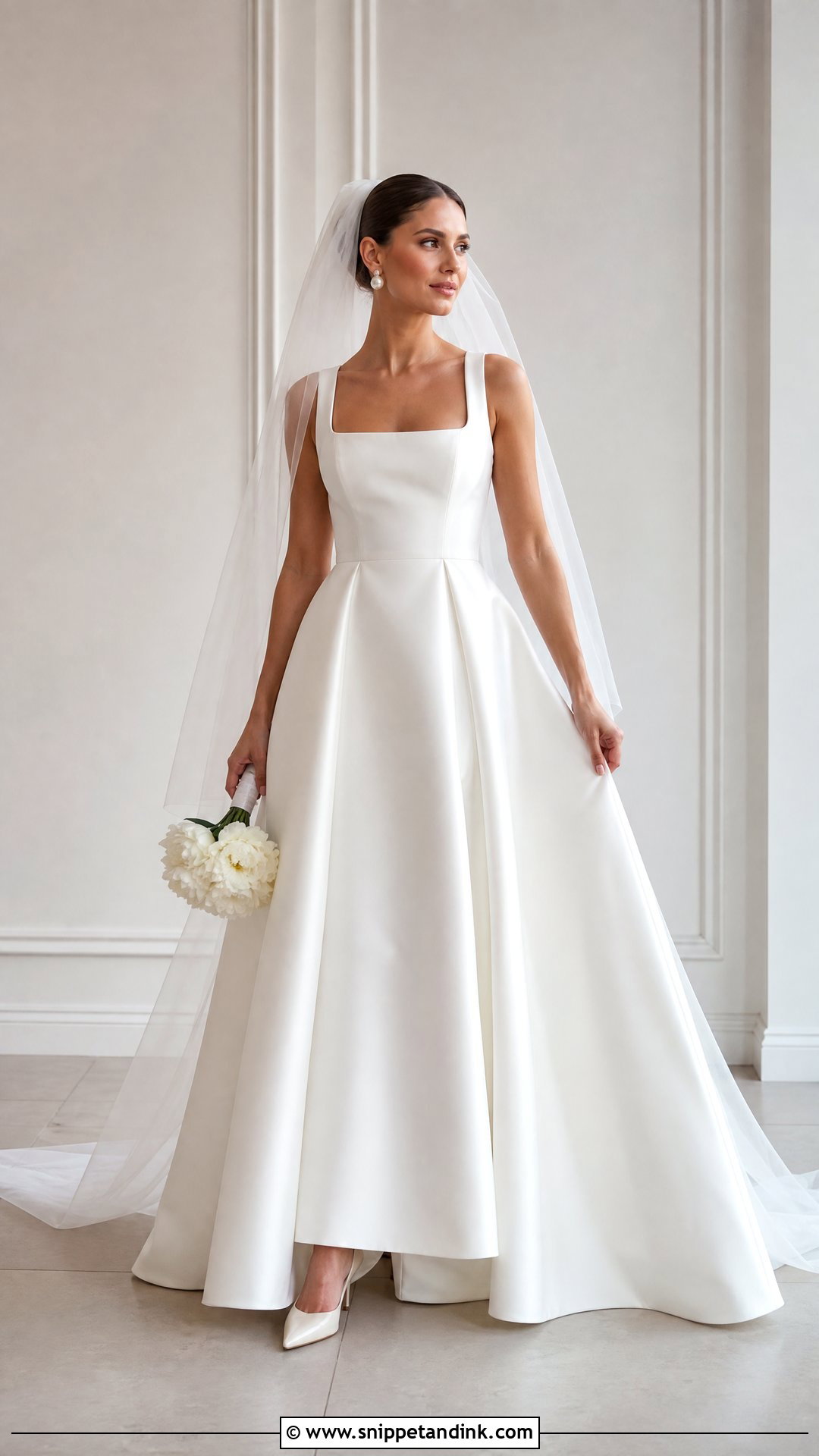 Square Neck Wedding Dress - Snippet and Ink - 25 Romantic Classy Elegant Wedding Dress Ideas