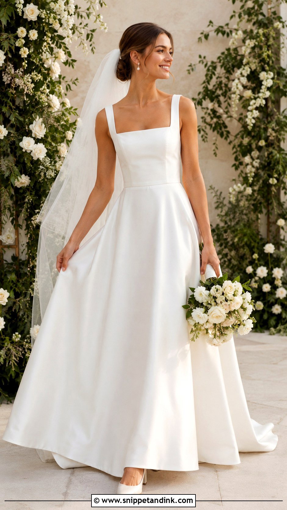 Square Neck Wedding Dress - Snippet and Ink - 25 Simple Classic Wedding Dress Ideas