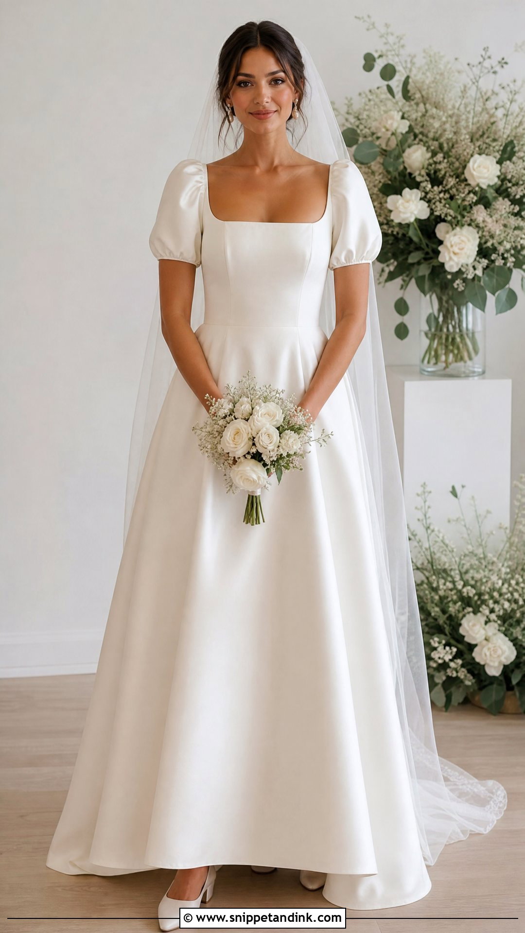 Square Neck Wedding Dress - Snippet and Ink - 25 Simple Vintage Wedding Dress Ideas