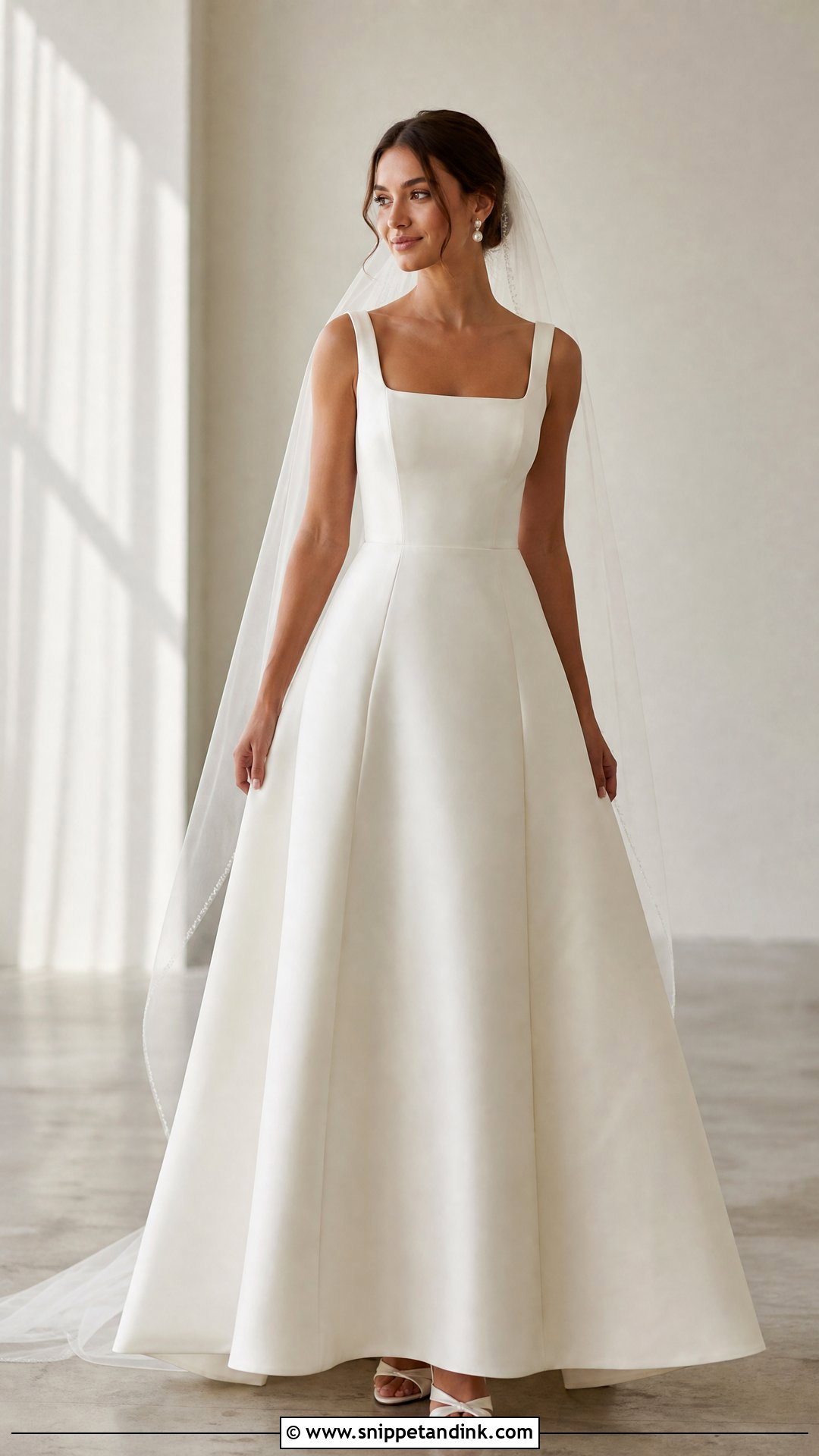 Square Neck Wedding Dress - Snippet and Ink - 25 Sophisticated Wedding Dress Ideas