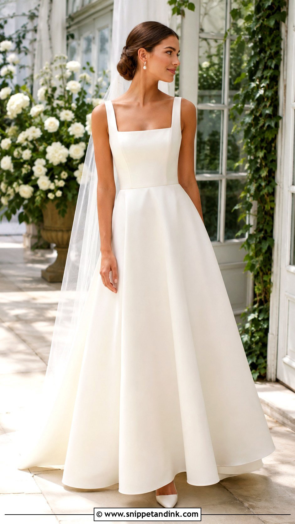 Square Neck Wedding Dress - Snippet and Ink - 25 Timeless Wedding Dresses