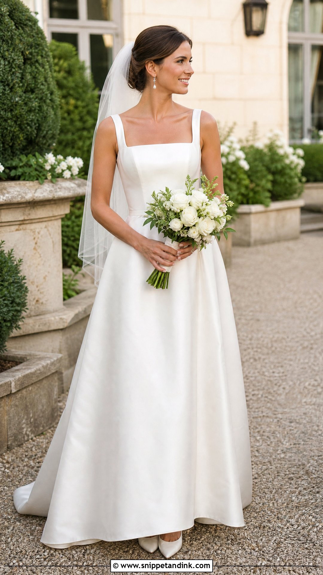 Square Neck Wedding Dress - Snippet and Ink - 25 Timeless Wedding Gown Ideas