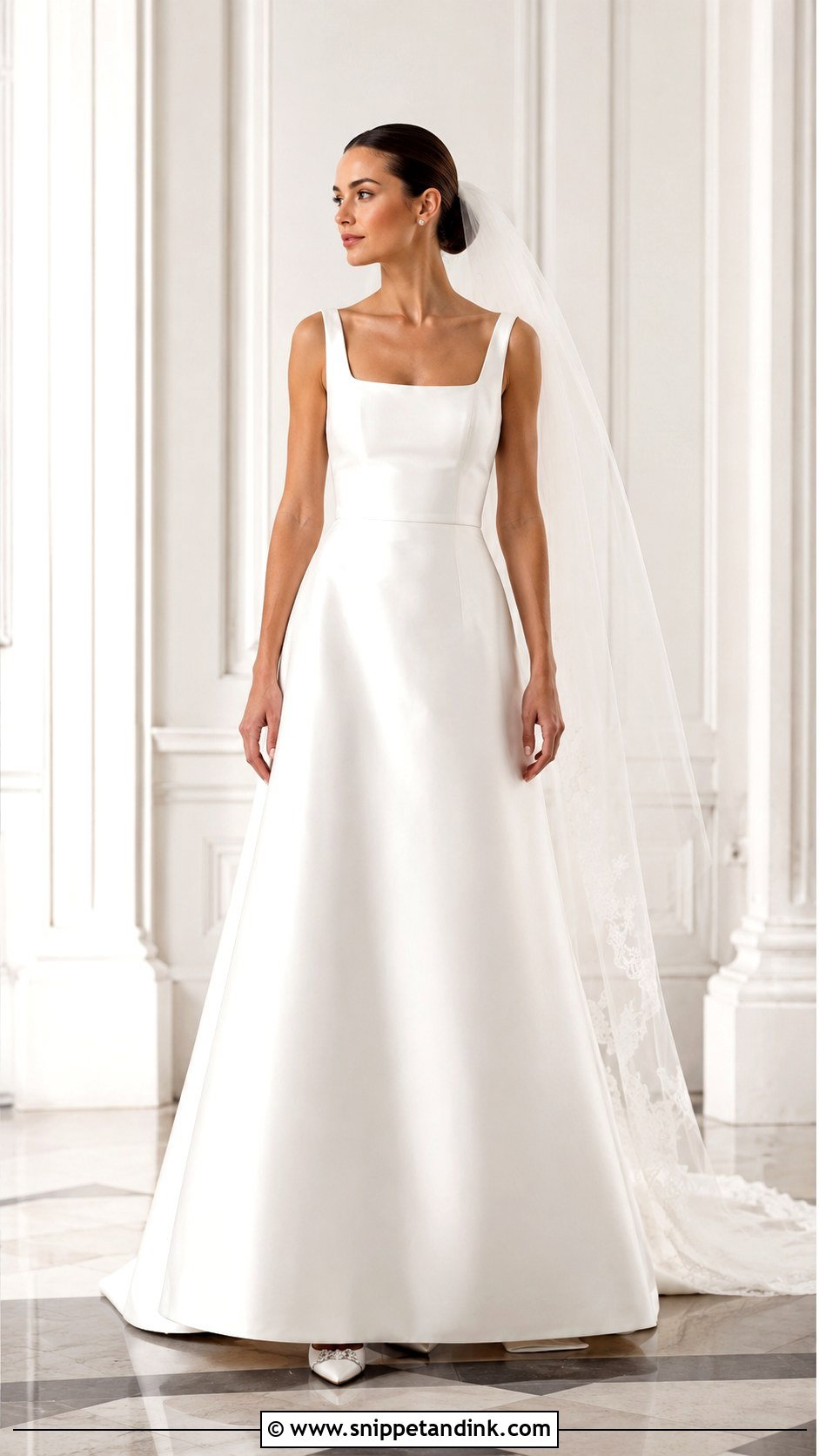 Square Neck Wedding Dress - Snippet and Ink - 25 Wedding Dress Neckline Ideas