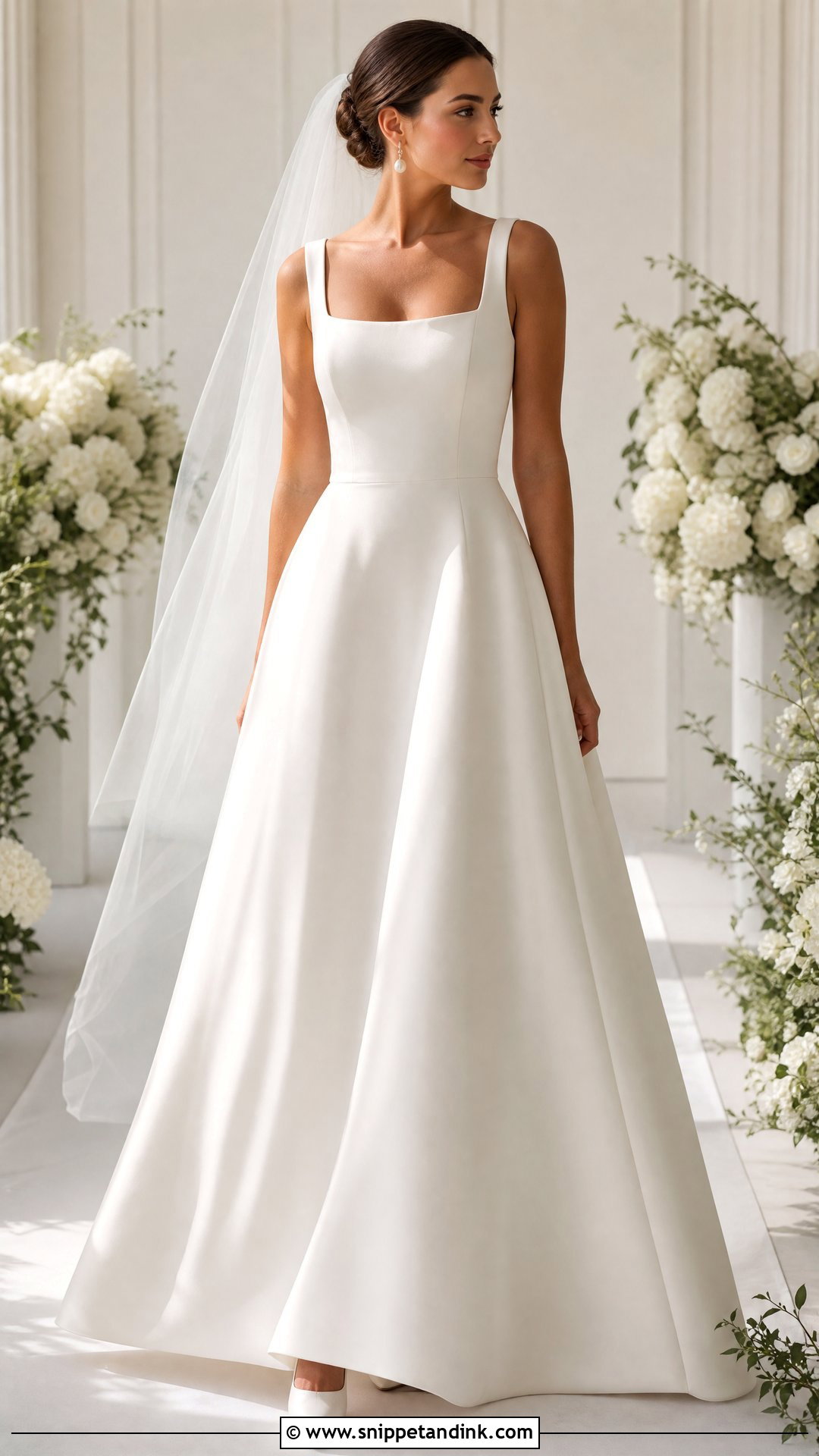 Square Neck Wedding Dress - Snippet and Ink - 25 Wedding Dresses for Women