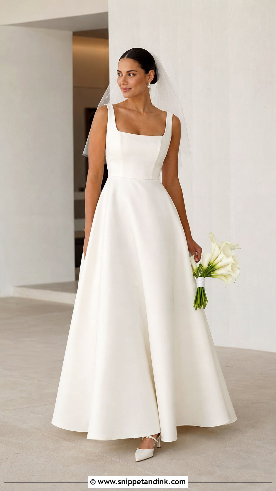 Square Neck Wedding Dress - Snippet and Ink - 20 Budget Wedding Dress Ideas