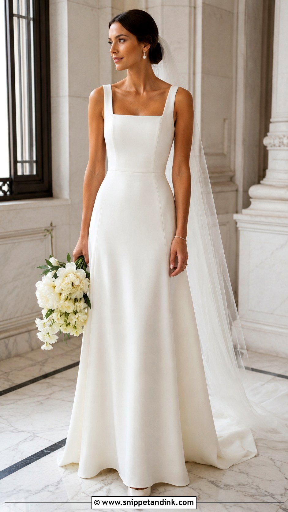 Square Neck Wedding Dress - Snippet and Ink - 20 Classic Timeless Wedding Dresses