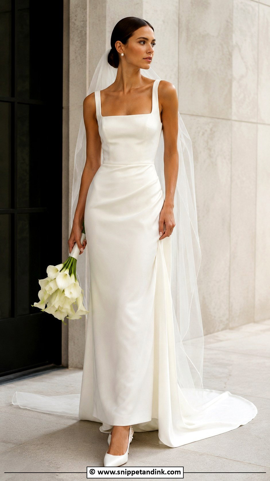 Square Neck Wedding Dress - Snippet and Ink - 30 Bridal Dress Fashion Ideas