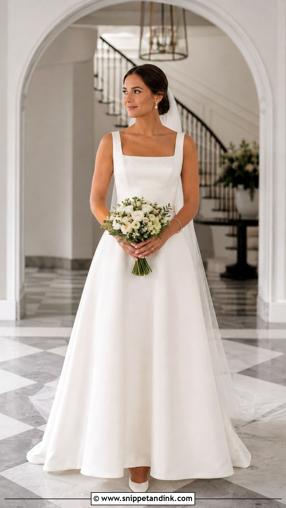 Square Neck Wedding Dress - Snippet and Ink - 20 Contemporary Wedding Dress Ideas