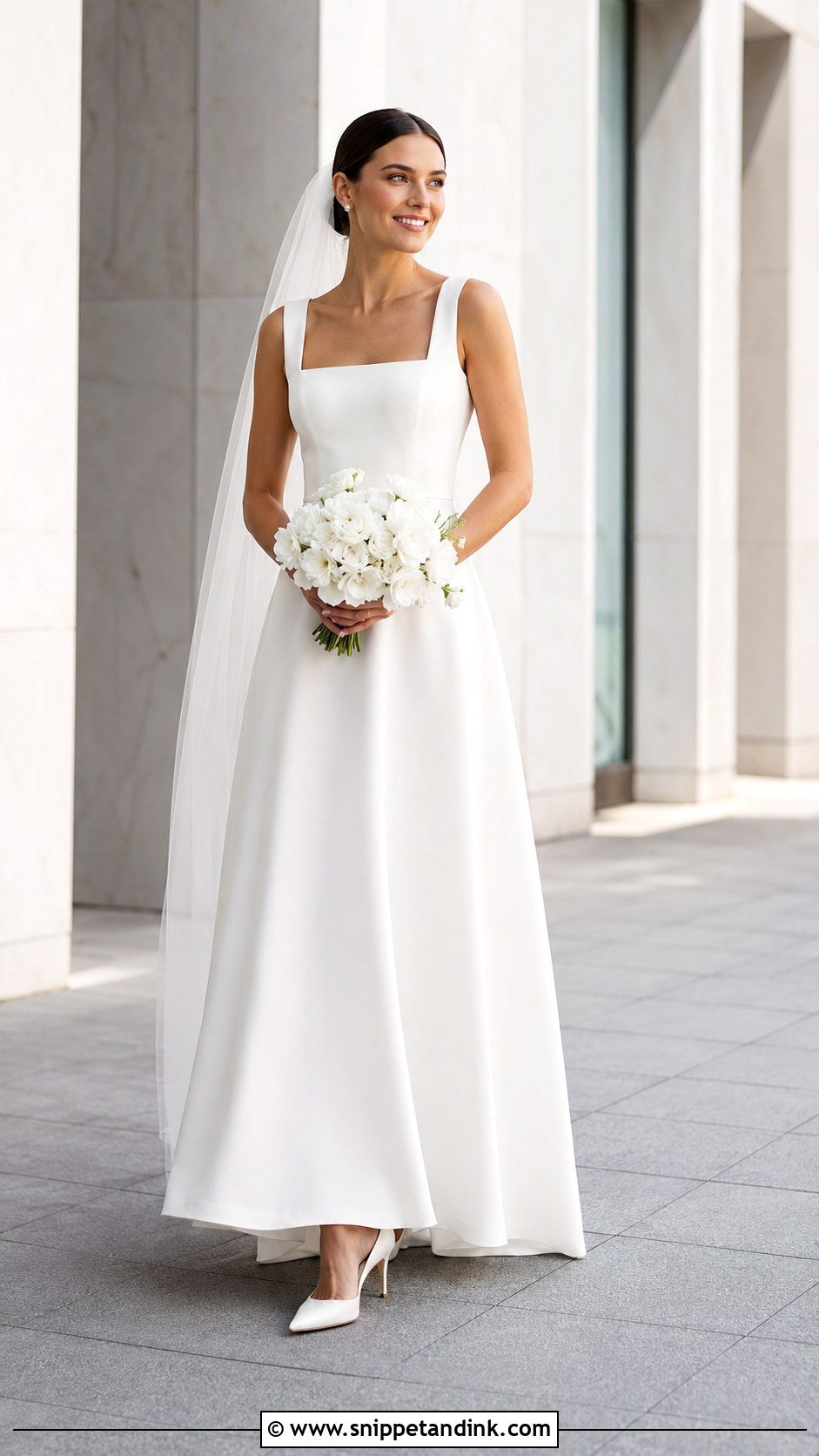 Square Neck Wedding Dress - Snippet and Ink - 20 Dresses for Bride