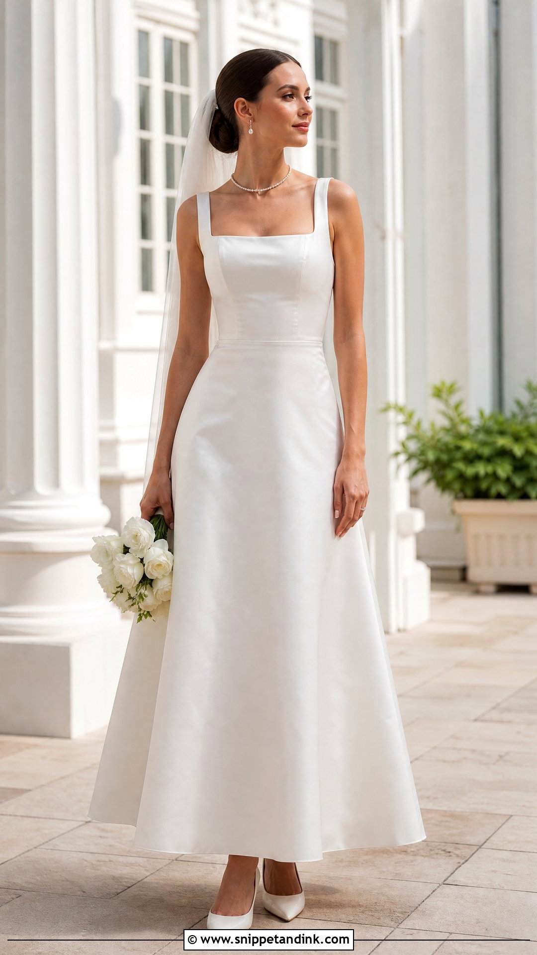 Square Neck Wedding Dress - Snippet and Ink - 20 Feminine Wedding Dress Ideas