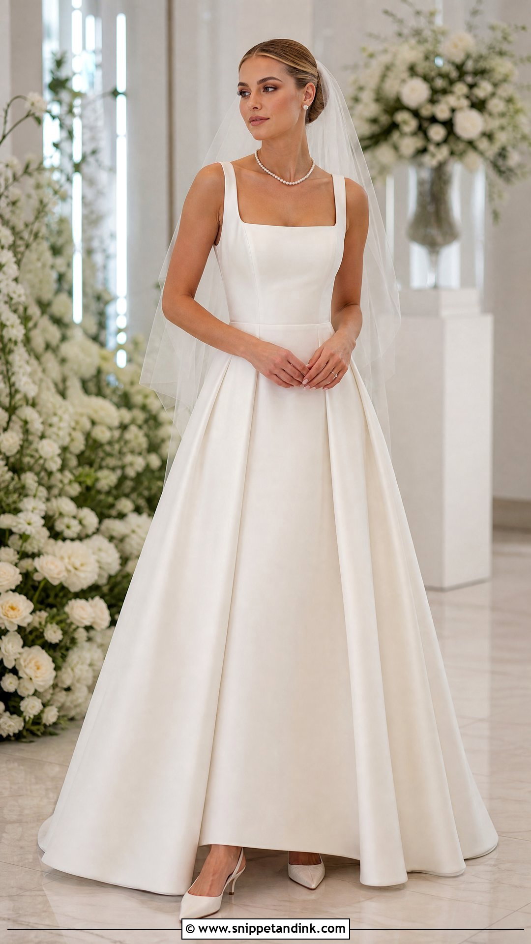Square Neck Wedding Dress - Snippet and Ink - 20 She Said Yes to the Dress Ideas