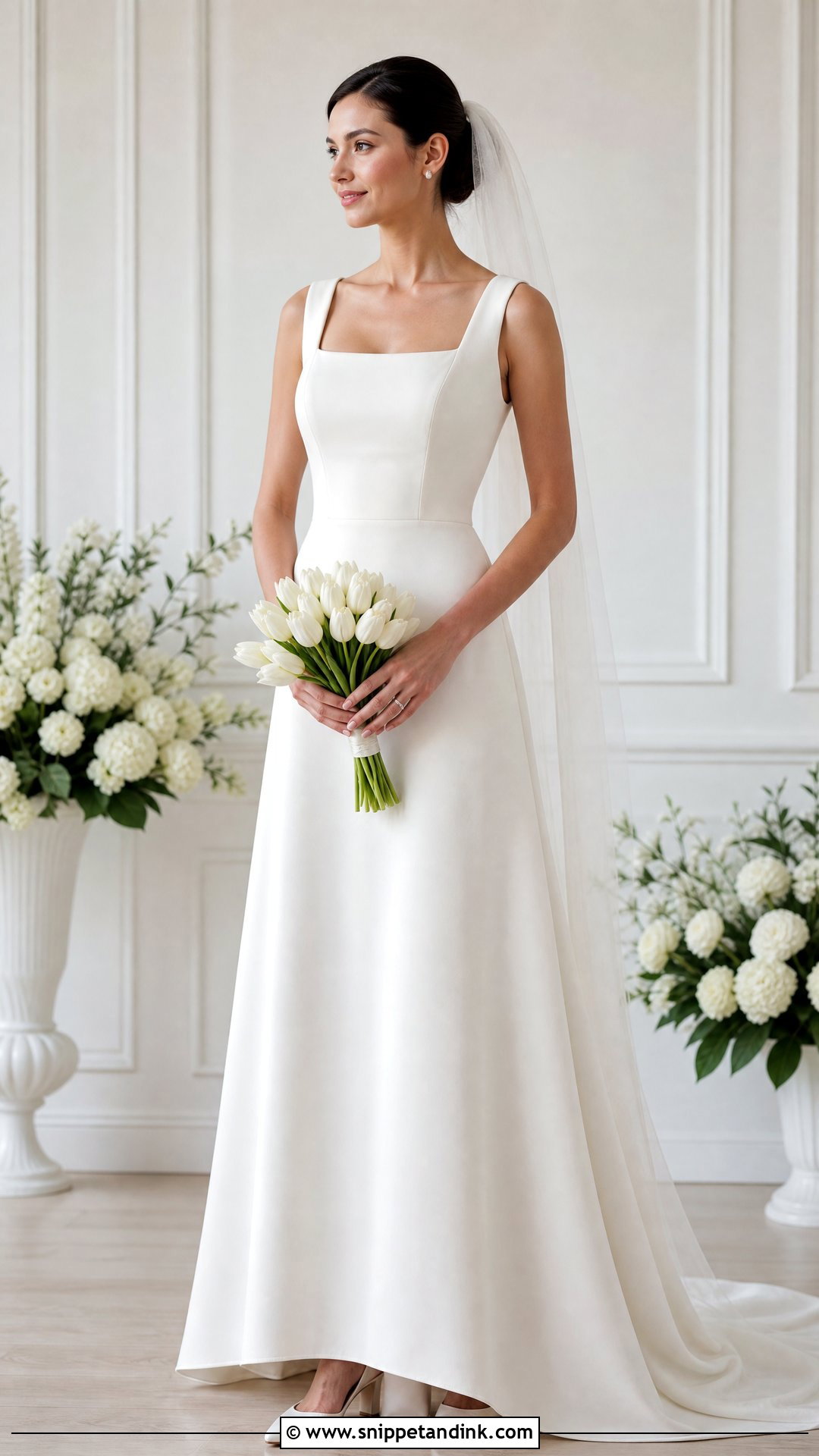 Square Neck Wedding Dress - Snippet and Ink - 20 Simple Plain Wedding Dress Ideas