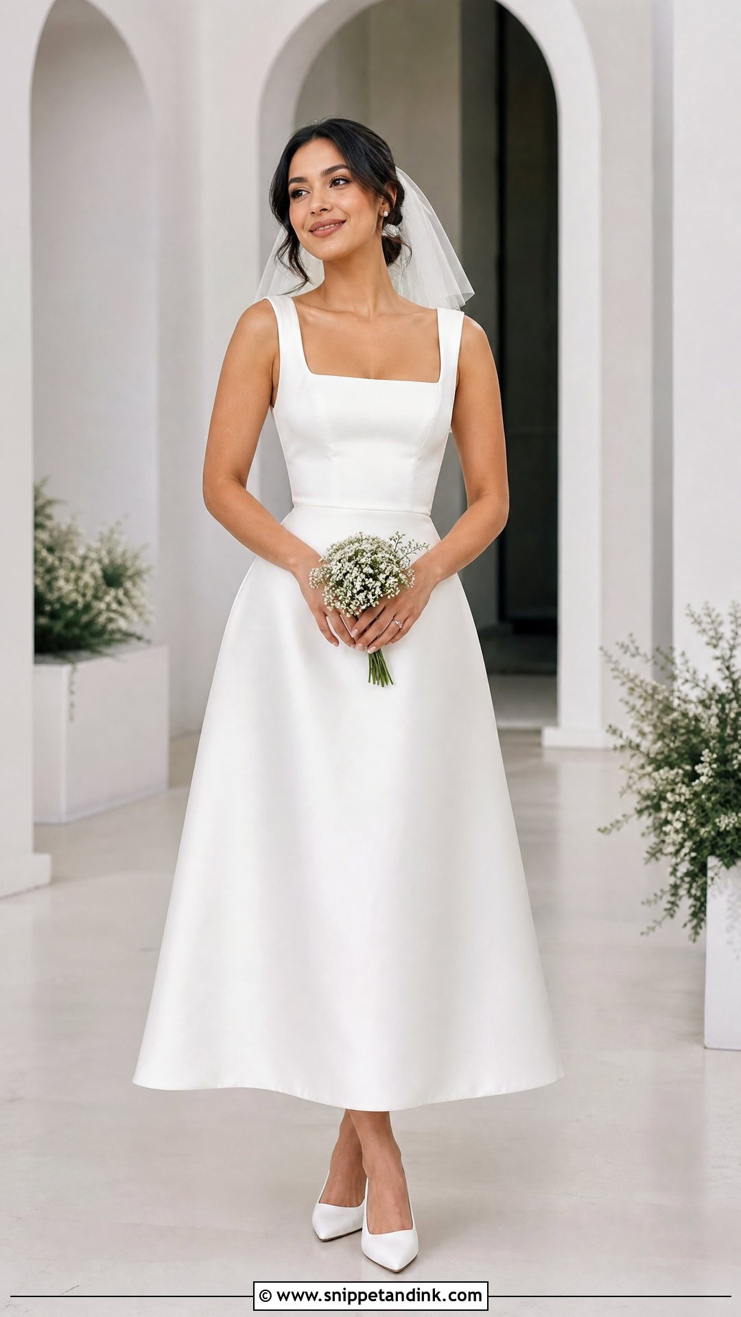 Square Neck Wedding Dress - Snippet and Ink - 20 Small Bust Wedding Dresses
