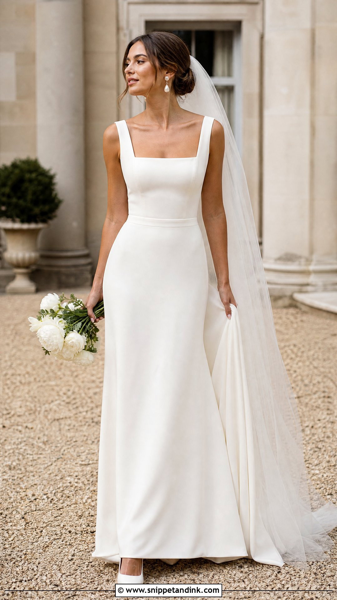 Square Neck Wedding Dress - Snippet and Ink - 20 Uk Wedding Dress Ideas
