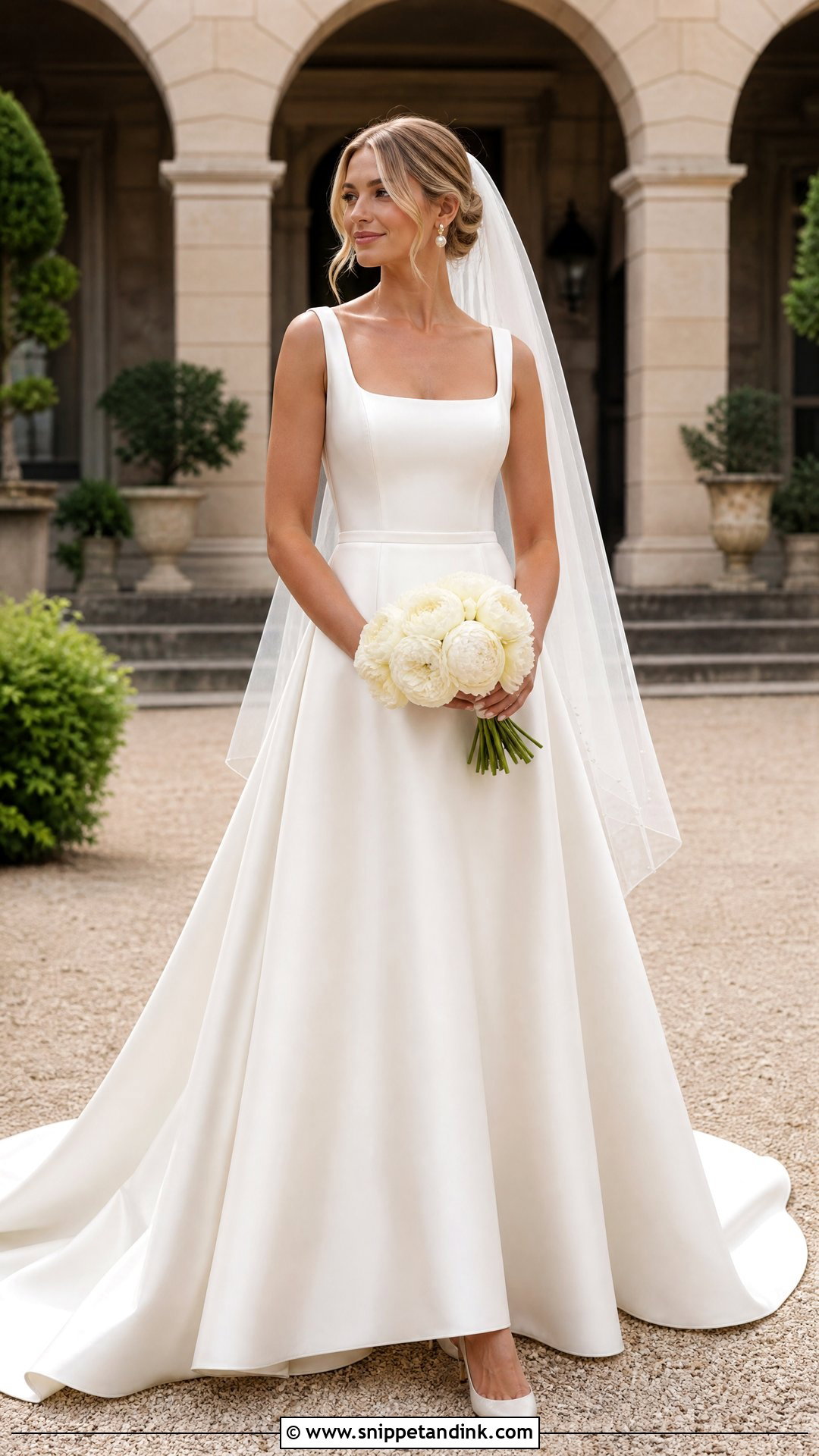 Square Neck Wedding Dress - Snippet and Ink - 20 Vogue Wedding Dress Ideas