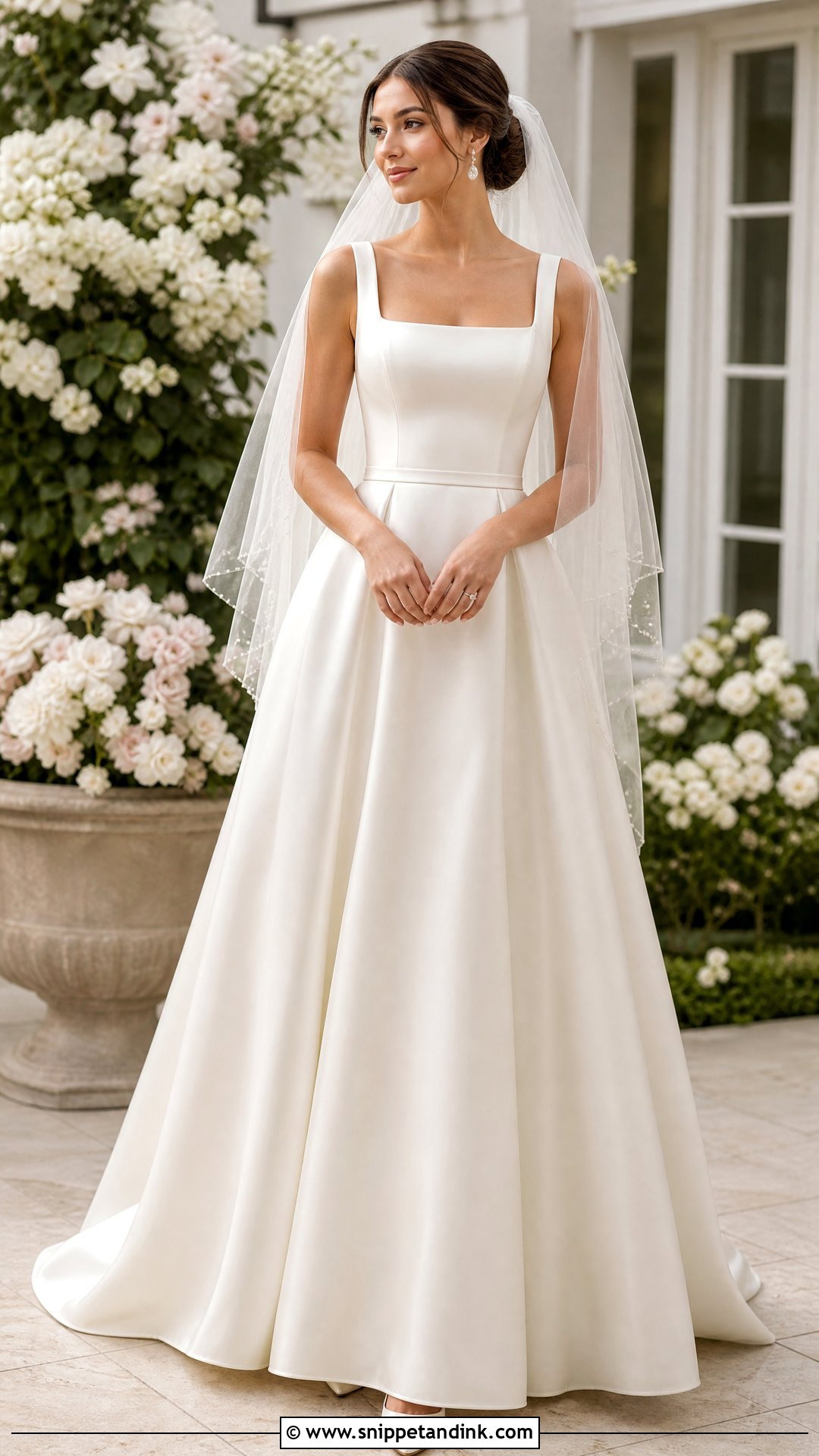 Square Neck Wedding Dress - Snippet and Ink - 20 Wedding Dress Top Styles