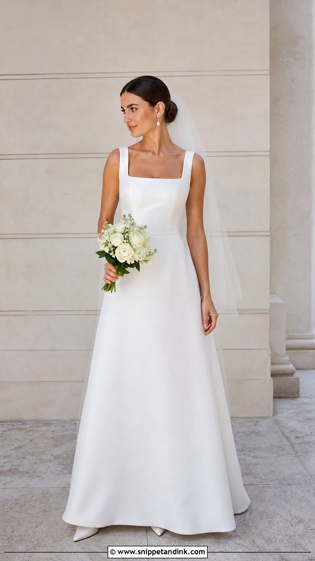 Square Neck Wedding Dress - Snippet and Ink - 20 Wedding Style Dresses
