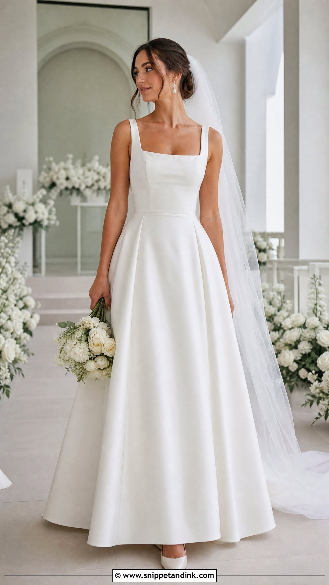 Square Neck Wedding Dress - Snippet and Ink - 20 Ladies Wedding Dress Ideas