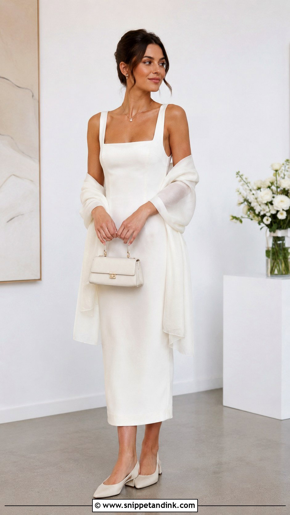 Square Neck Wedding Dress - Snippet and Ink - 20 Low Key Wedding Dress Ideas