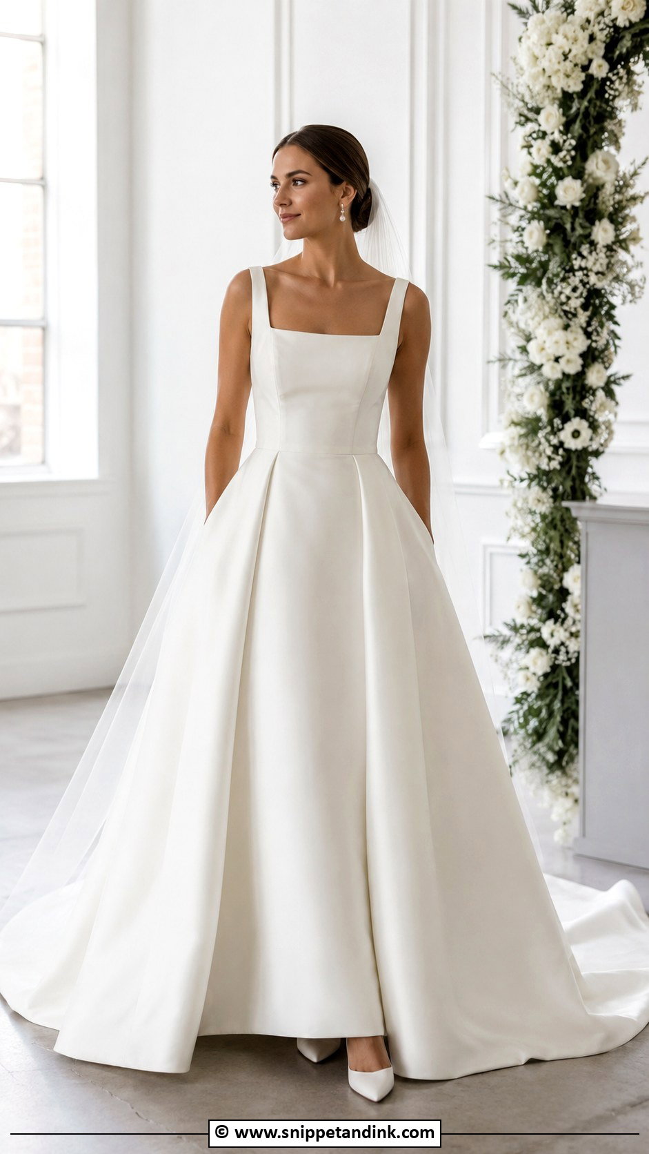 Square Neck Wedding Dress - Snippet and Ink - 30 Couture Wedding Gowns