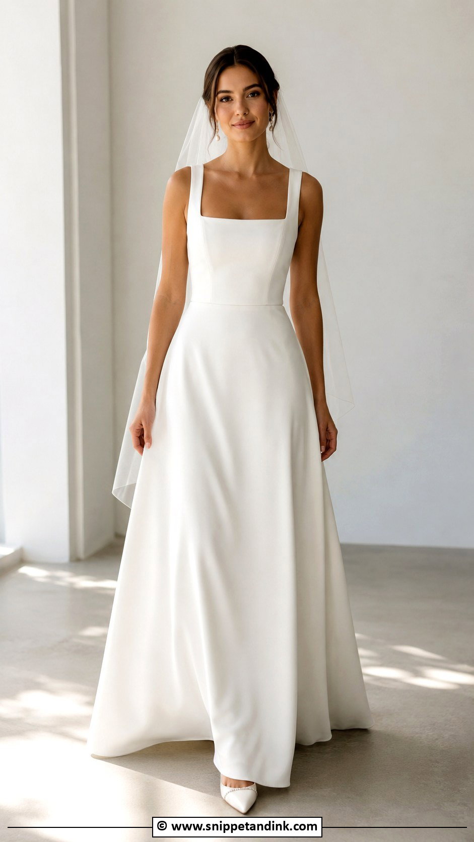 Square Neck Wedding Dress - Snippet and Ink - 30 Cute Wedding Dress Ideas