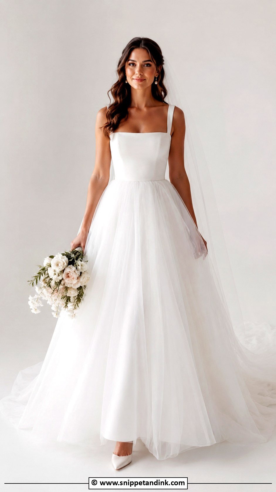 Square Neck Wedding Dress - Snippet and Ink - 30 Fairy Tale Wedding Dress Ideas