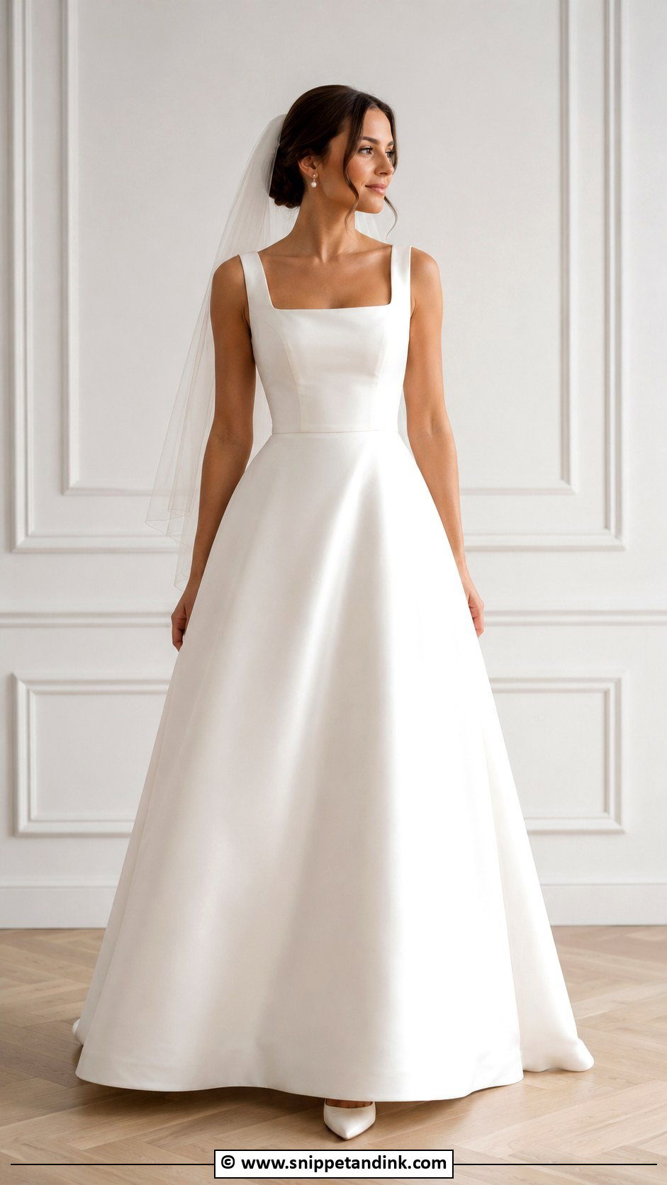 Square Neck Wedding Dress - Snippet and Ink - 30 Pretty Wedding Dresses