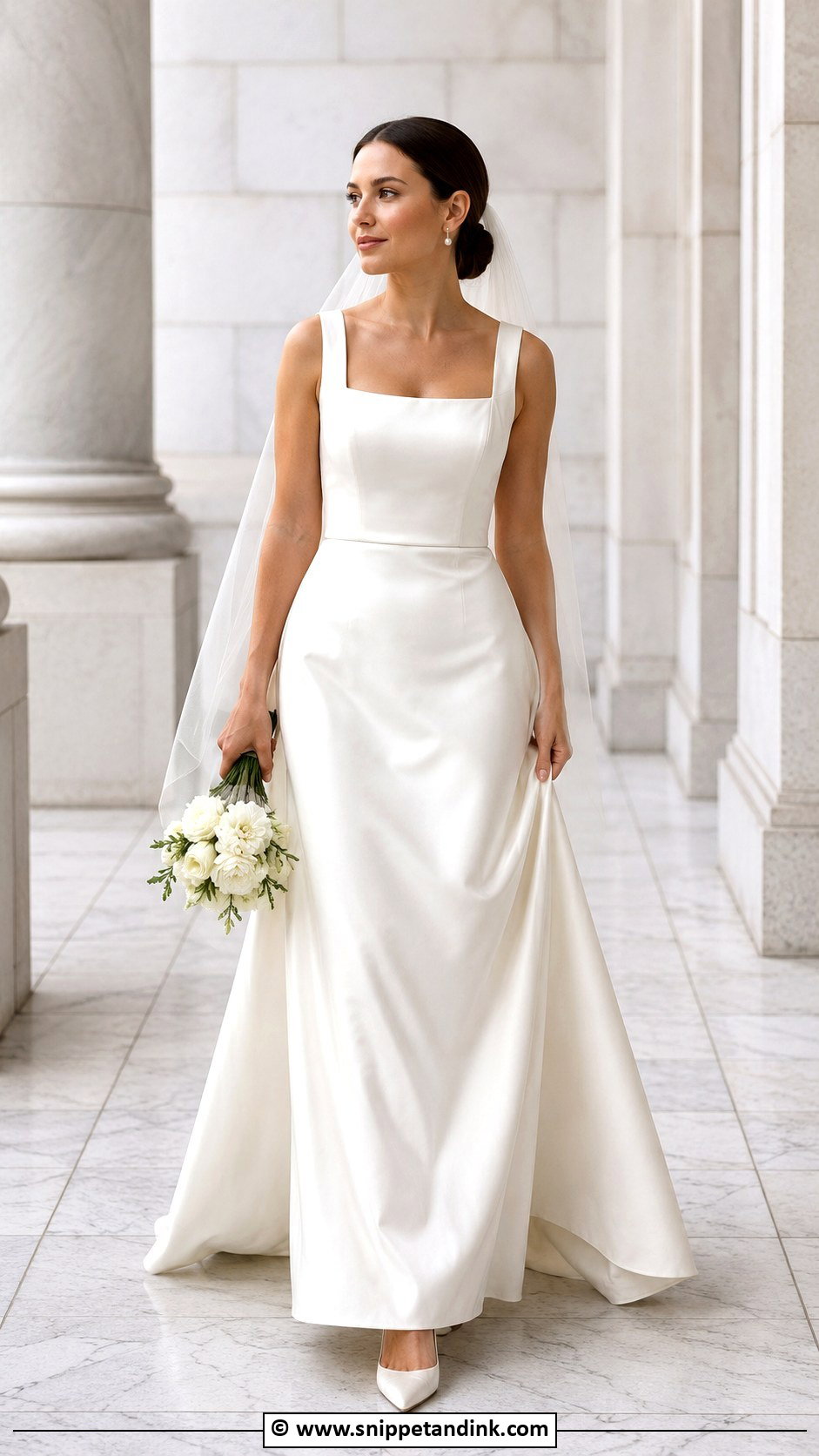 Square Neck Wedding Dress - Snippet and Ink - 25 Classy Wedding Dresses