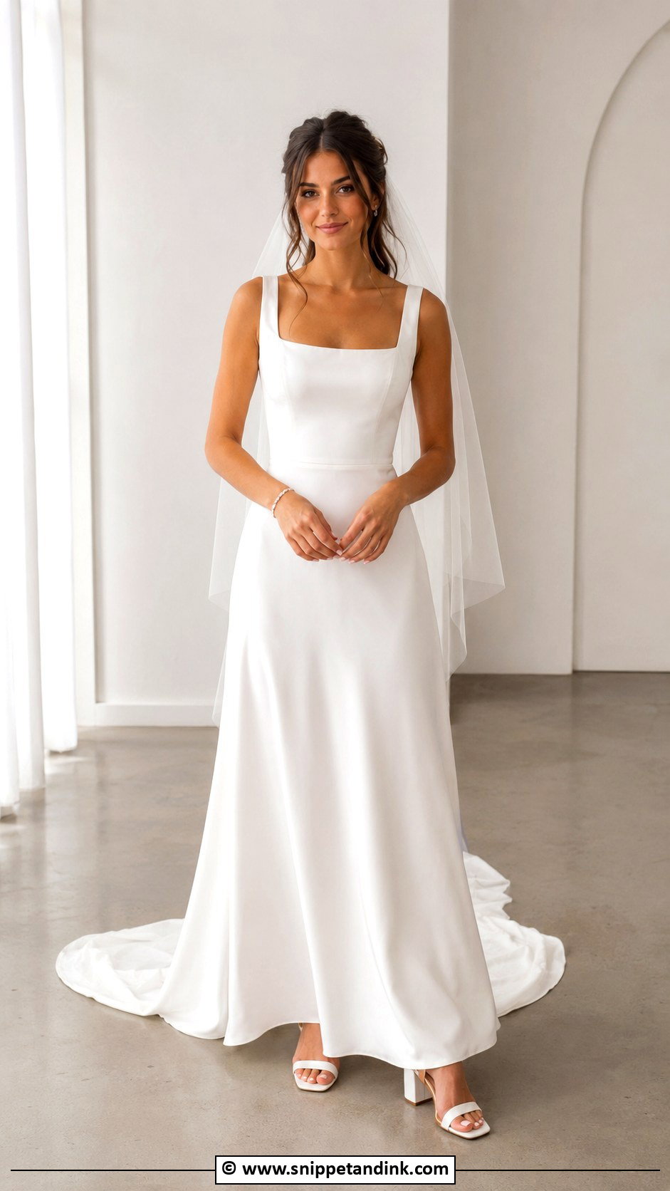 Square Neck Wedding Dress - Snippet and Ink - 30 Romantic Wedding Dress Ideas