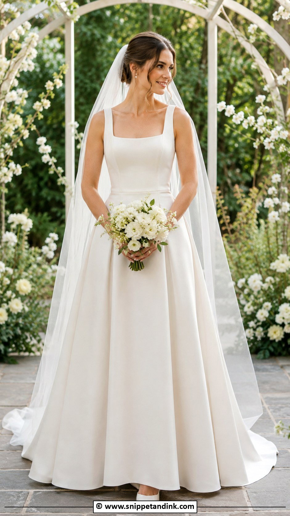 Square Neck Wedding Dress - Snippet and Ink - 30 Wedding Dress 2025 Ideas