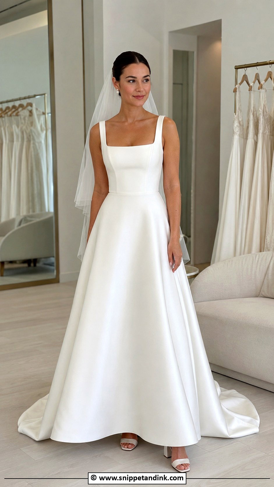 Square Neck Wedding Dress - Snippet and Ink - 30 Wedding Dresses 2024