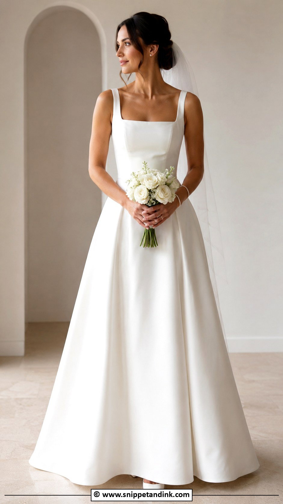 Square Neck Wedding Dress - Snippet and Ink - 25 Enchanting Wedding Dress Ideas