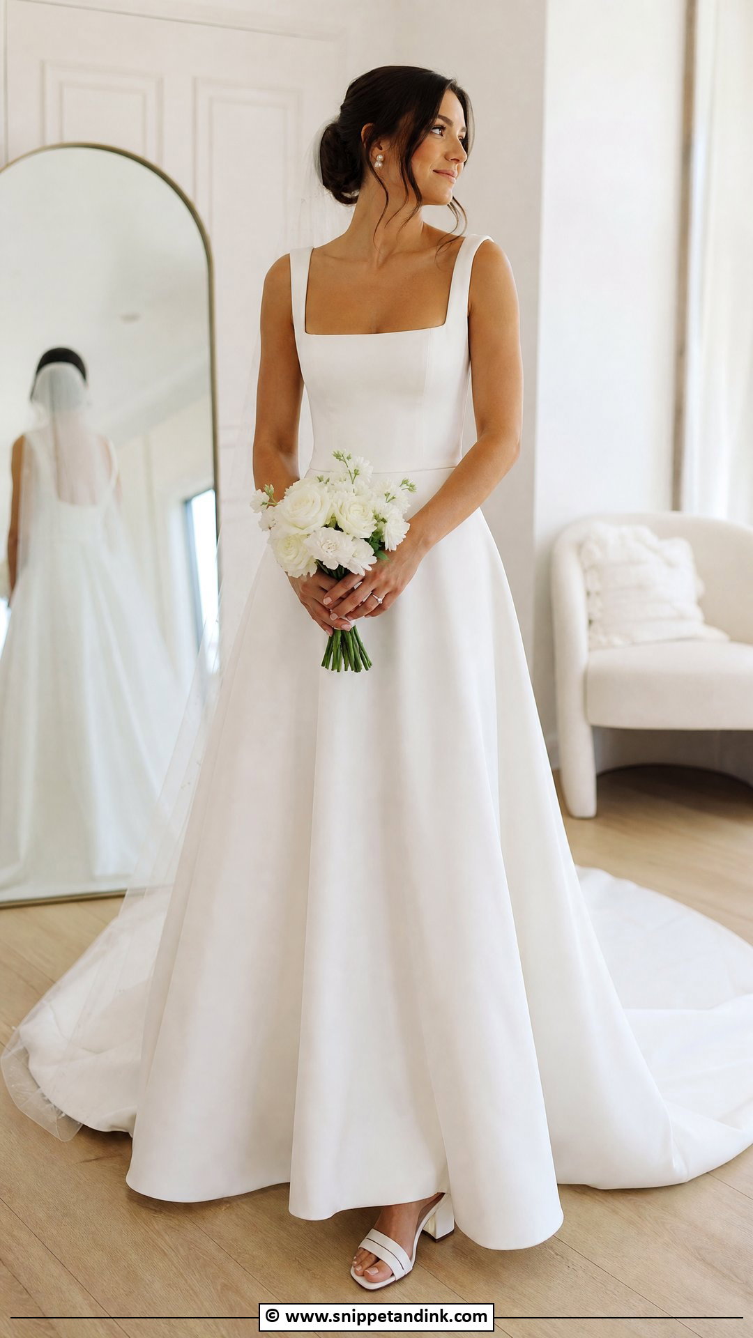 Square Neck Wedding Dress - Snippet and Ink - 35 2025 Wedding Dresses