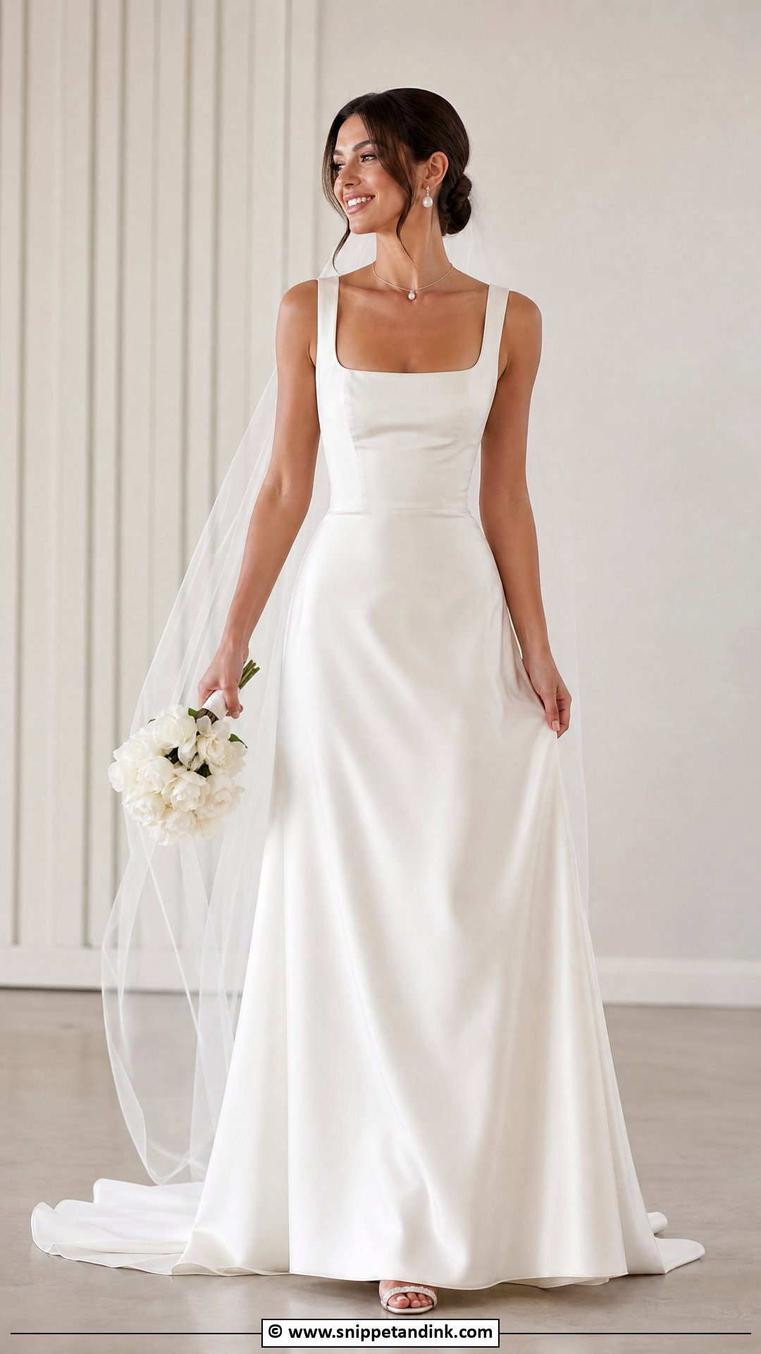 Square Neck Wedding Dress - Snippet and Ink - 35 Classy Elegant Wedding Dress Ideas