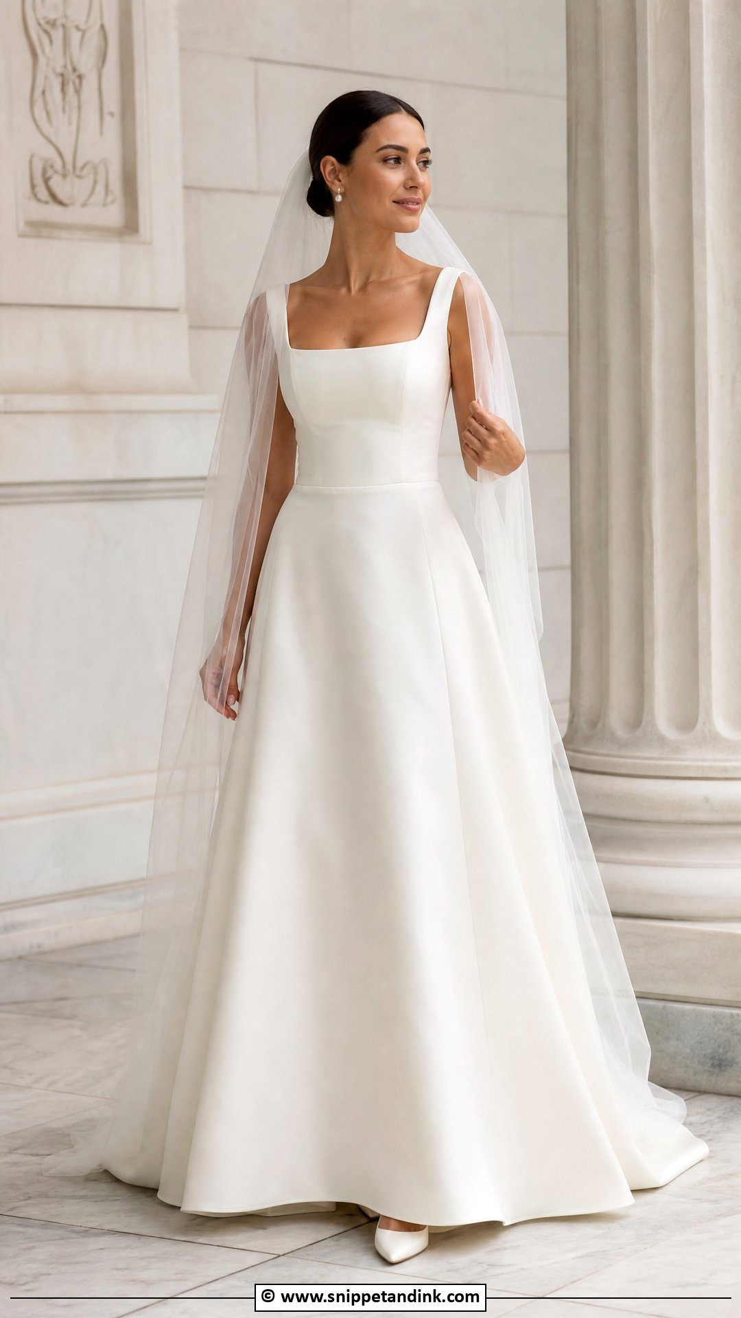 Square Neck Wedding Dress - Snippet and Ink - 35 Classic Wedding Dress Ideas