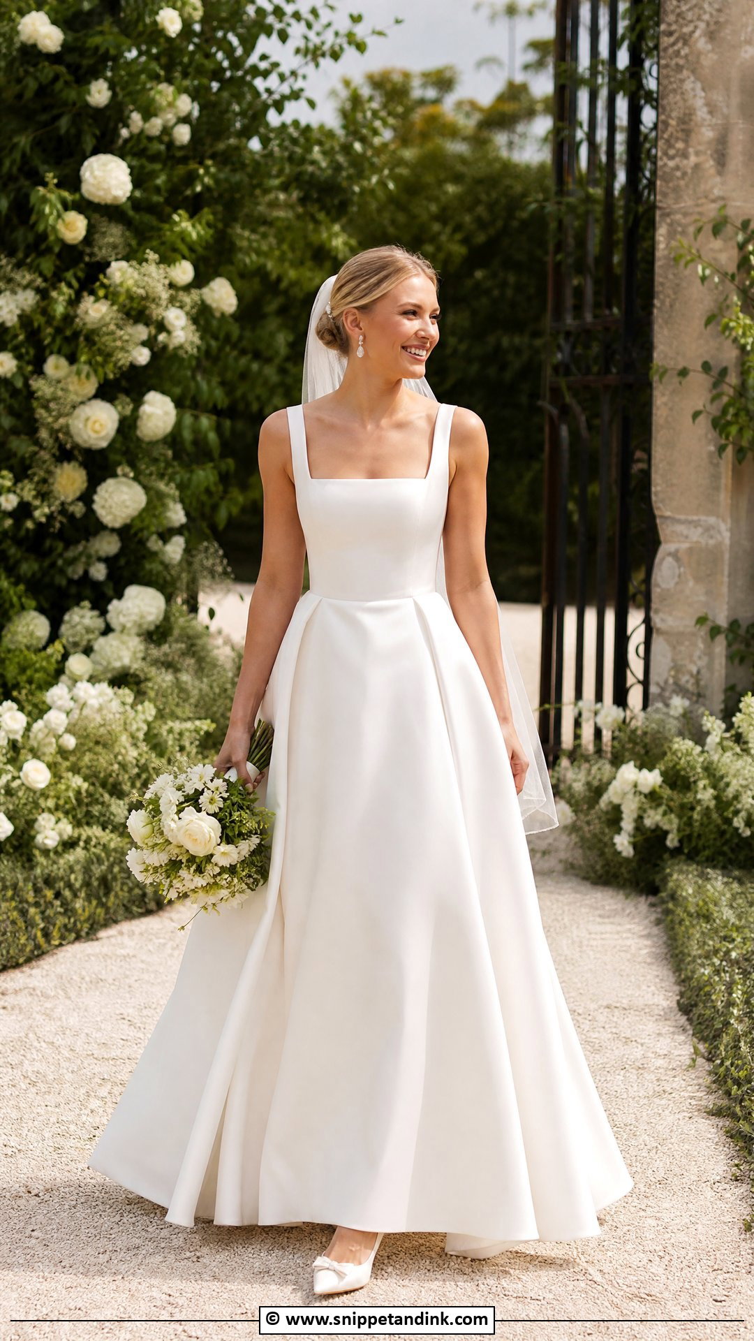 Square Neck Wedding Dress - Snippet and Ink - 35 Classy Wedding Dress Ideas