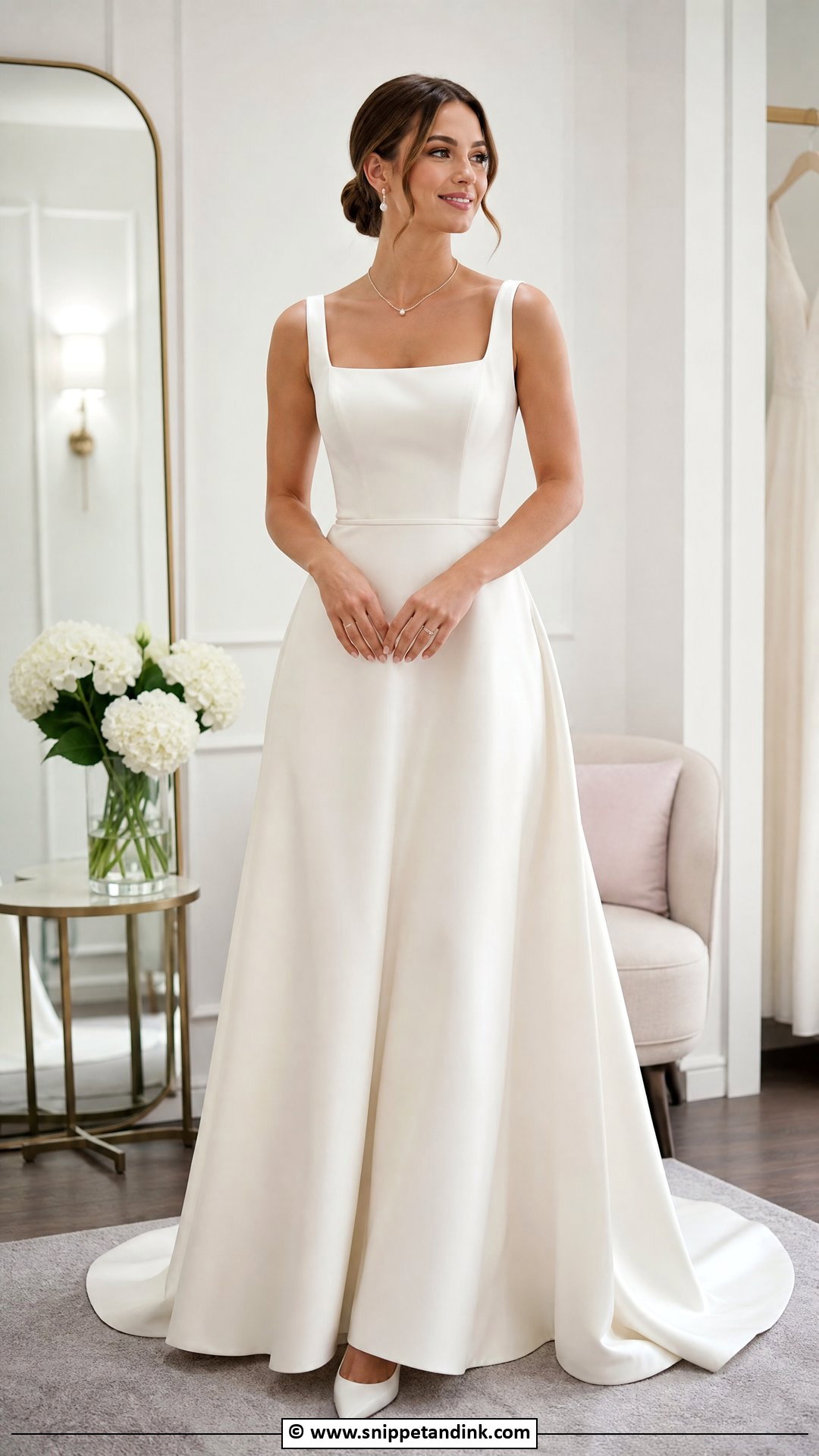 Square Neck Wedding Dress - Snippet and Ink - 35 Elegant Wedding Dress Ideas