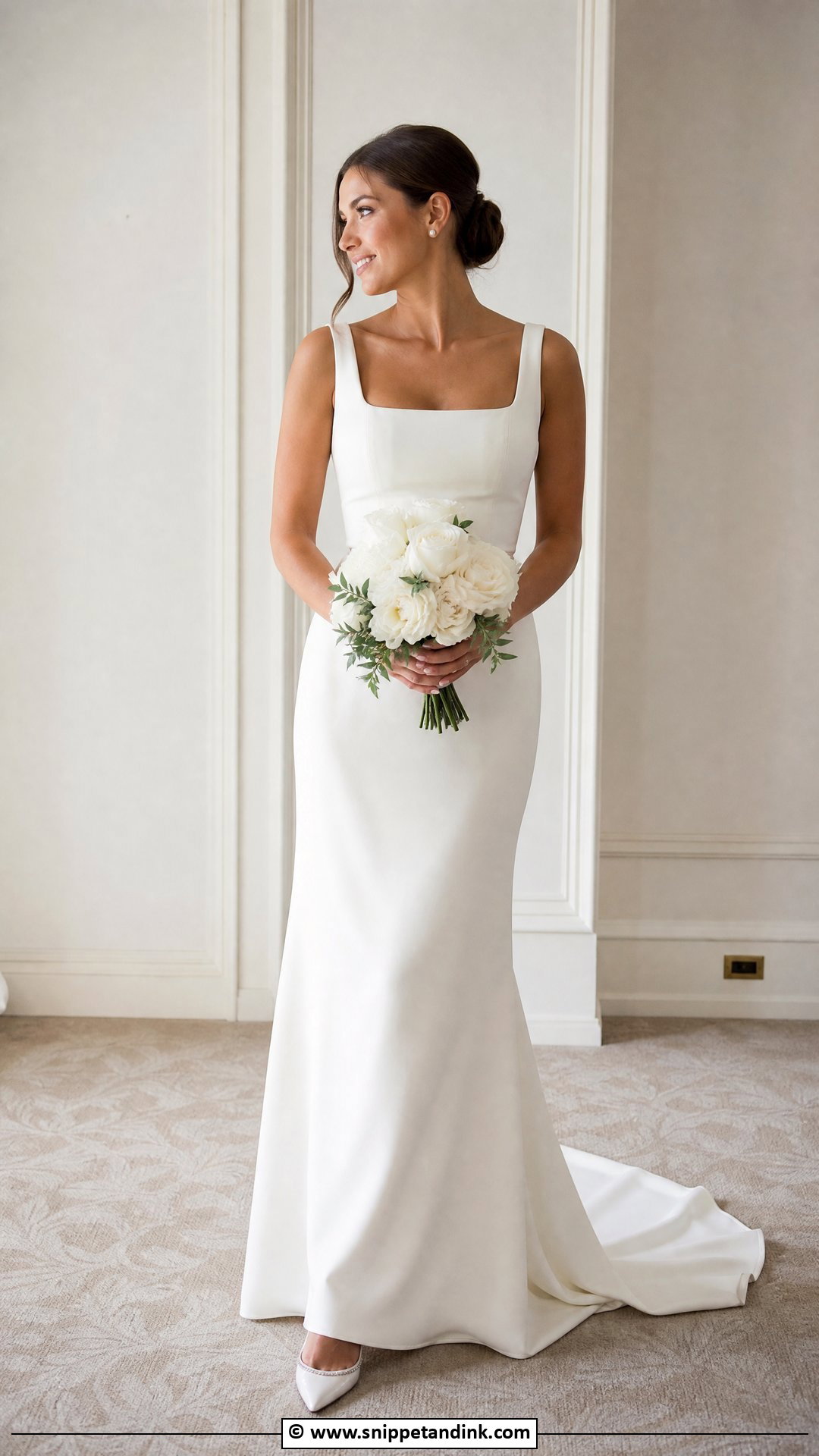 Square Neck Wedding Dress - Snippet and Ink - 35 Dreamy Wedding Dress Ideas