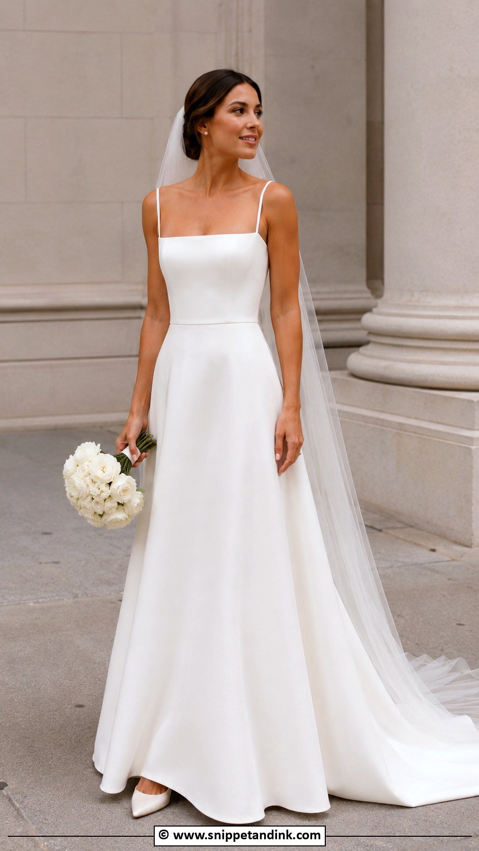 Square Neck Wedding Dress - Snippet and Ink - 35 Timeless Wedding Dress Ideas
