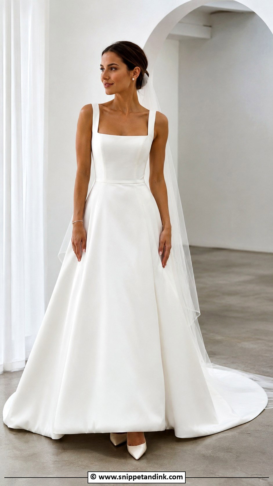 Square Neck Wedding Dress - Snippet and Ink - 35 Wedding Dress Ideas