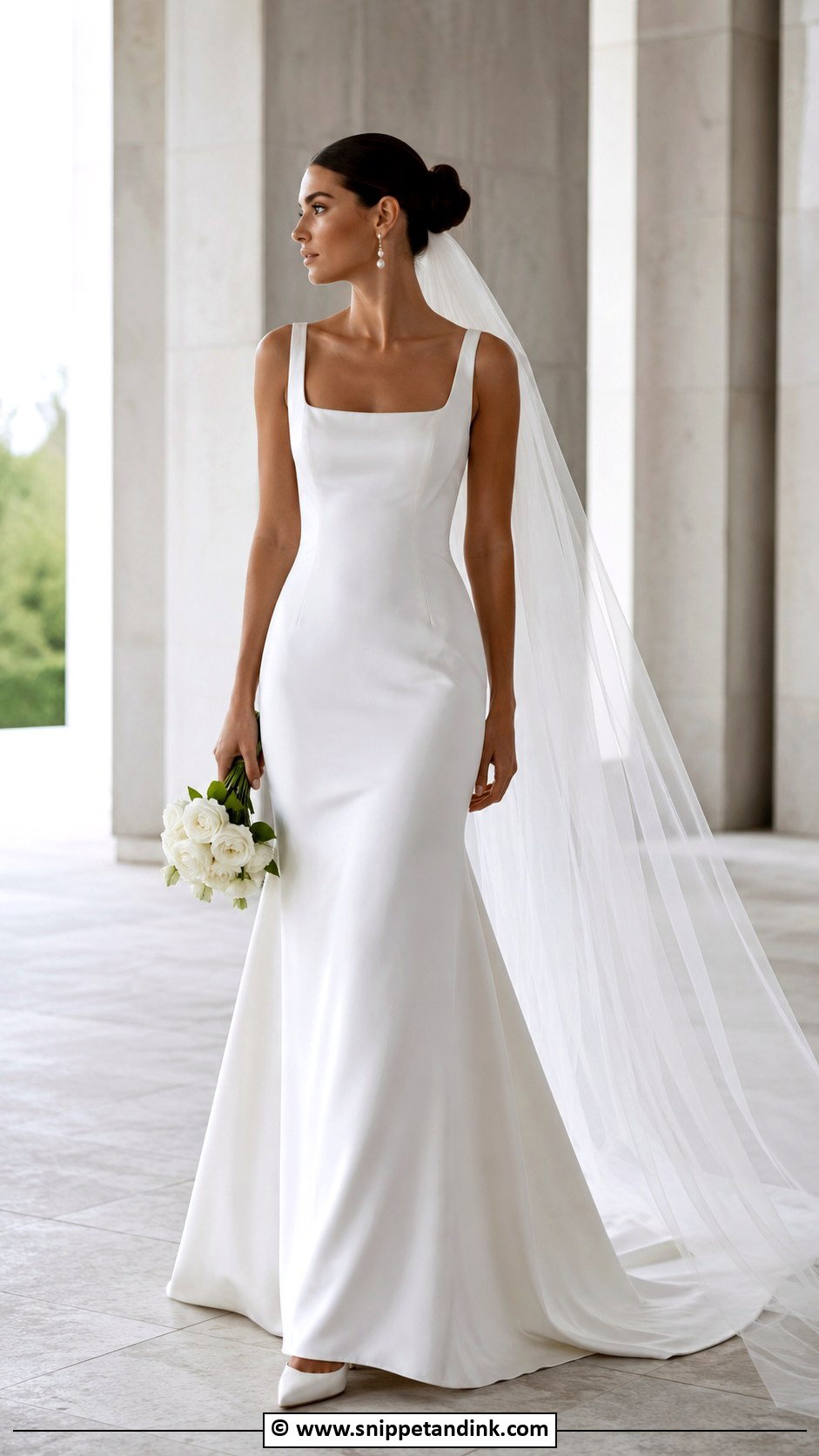 Square Neck Wedding Dress - Snippet and Ink - 35 Wedding Dress Styles