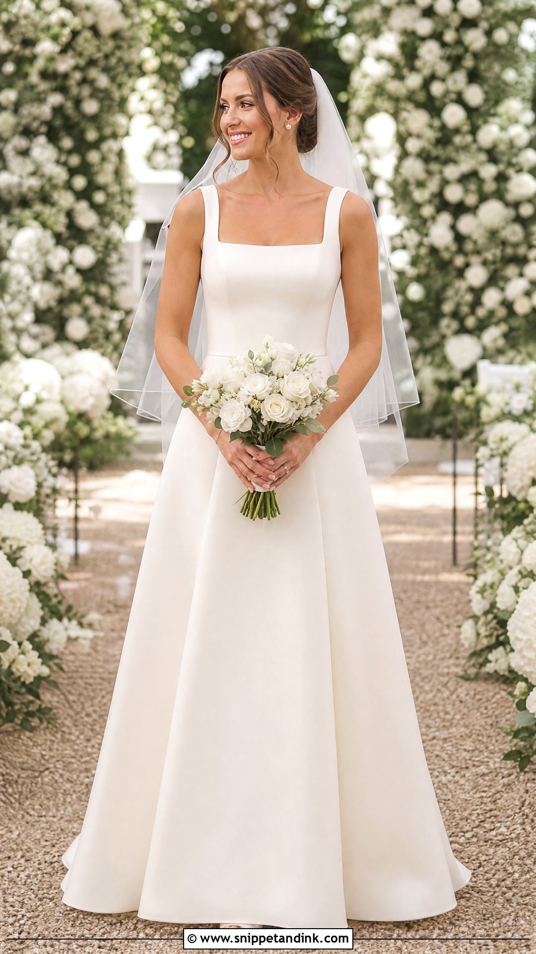 Square Neck Wedding Dress - Snippet and Ink - 25 Affordable Wedding Dress Ideas