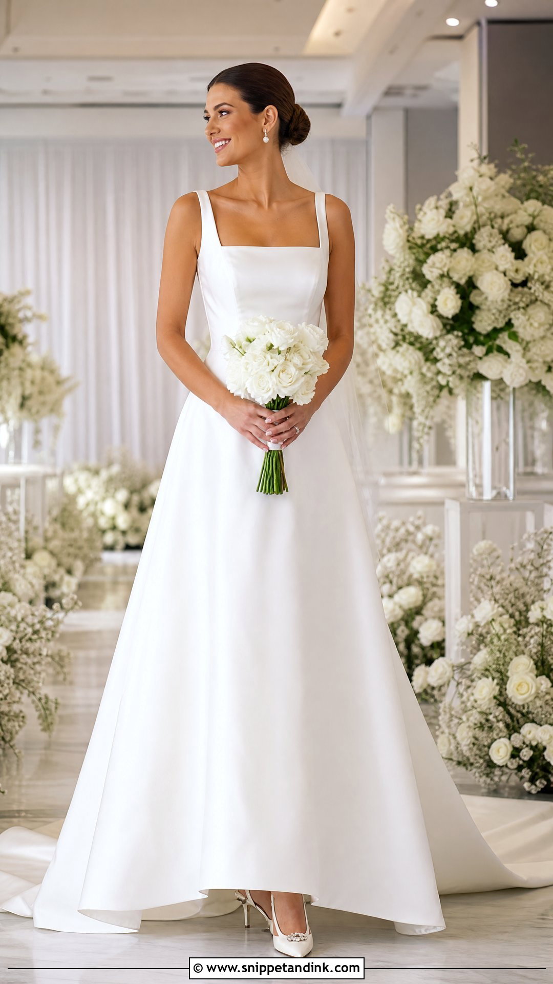 Square Neck Wedding Dress - Snippet and Ink - 25 Basic Wedding Dresses