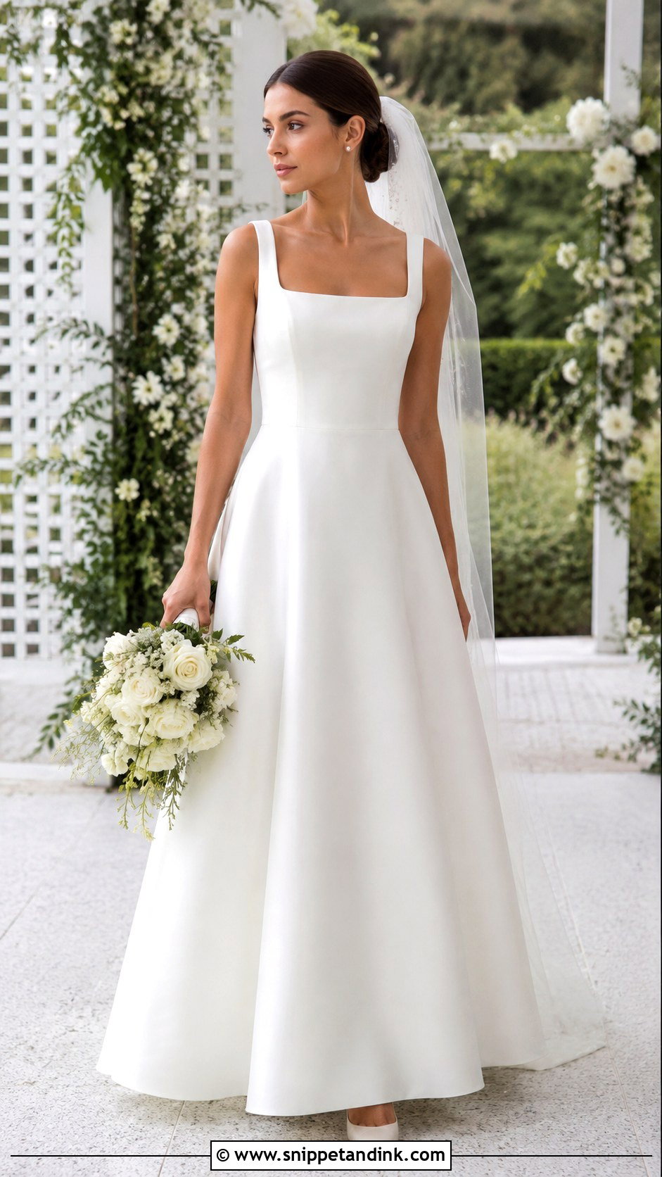 Square Neck Wedding Dress - Snippet and Ink - 25 Classic Wedding Dresses