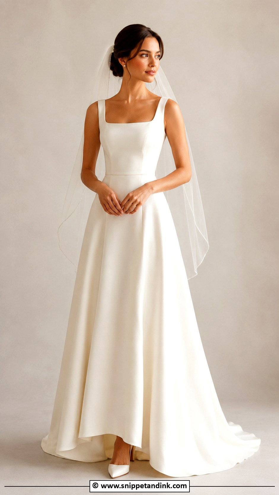 Square Neck Wedding Dress - Snippet and Ink - 25 Trendy Wedding Dresses